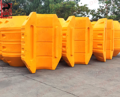 yellow dredge floats