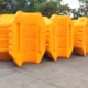 yellow dredge floats